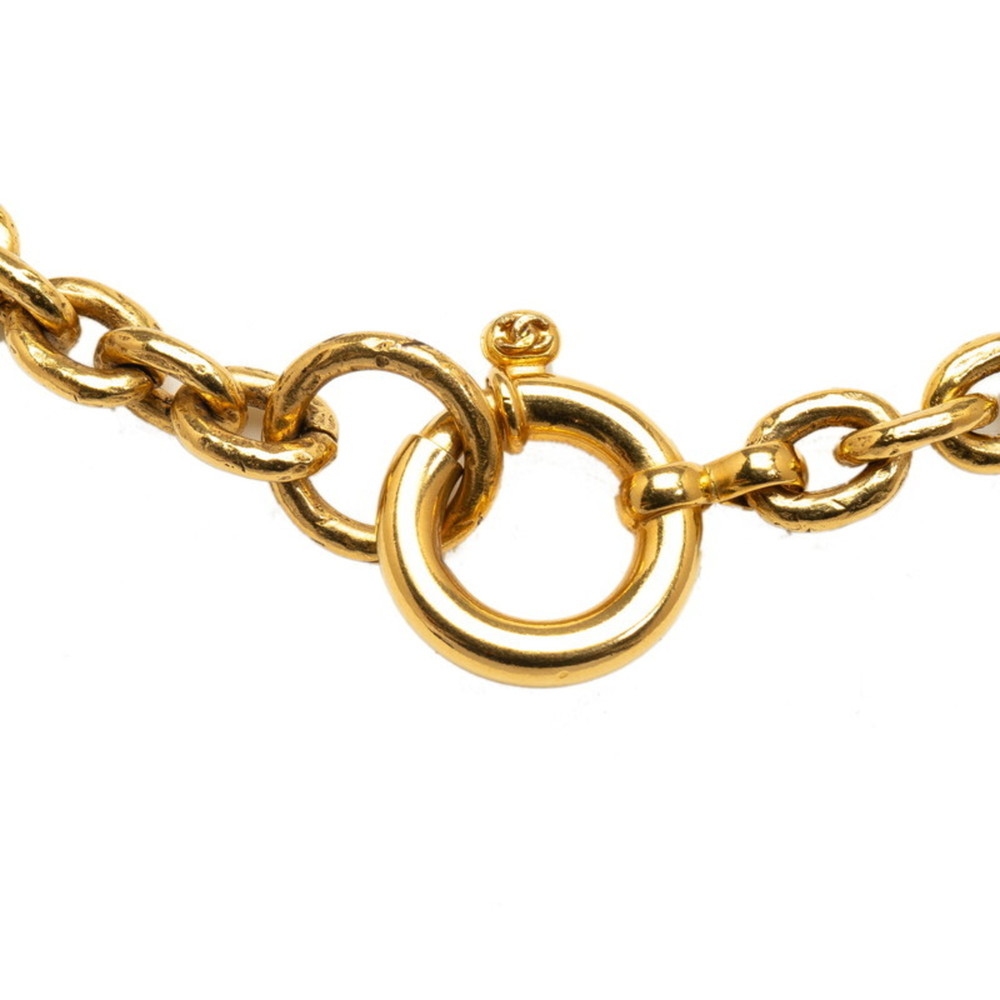 CHANEL Cocomark Cross Bell Necklace Gold Plated - Picture 4 of 5